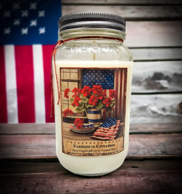 #AMTRJAR24 Farmhouse Cinnamon Mason Jar Candle-24oz