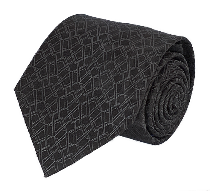 Alternating Square and Compass Necktie