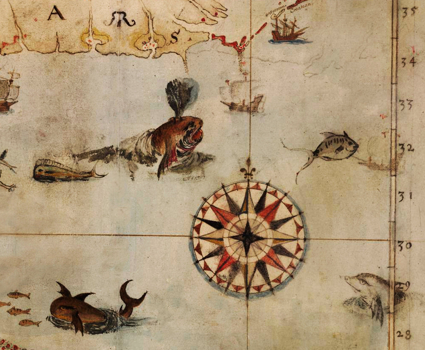 American East Coast Map dated c.1585