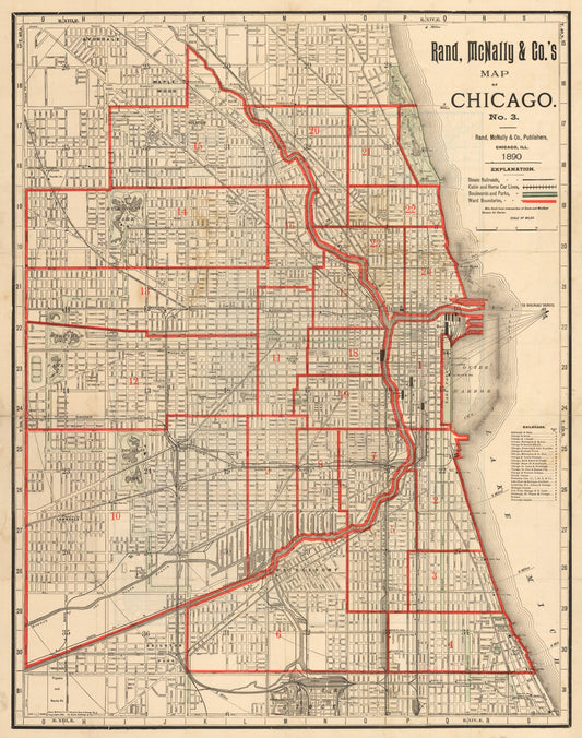 1890 Map of Chicago
