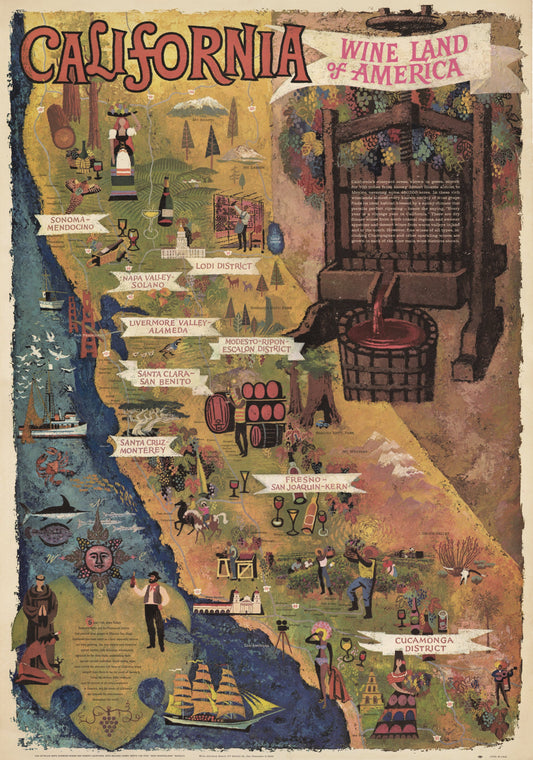 1970s California Wine Land of America