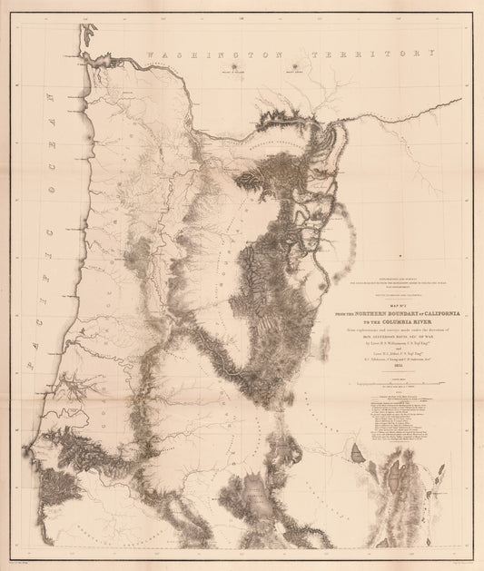 1855 Map No. 2 From the Northern Boundary of California to the Columbia River