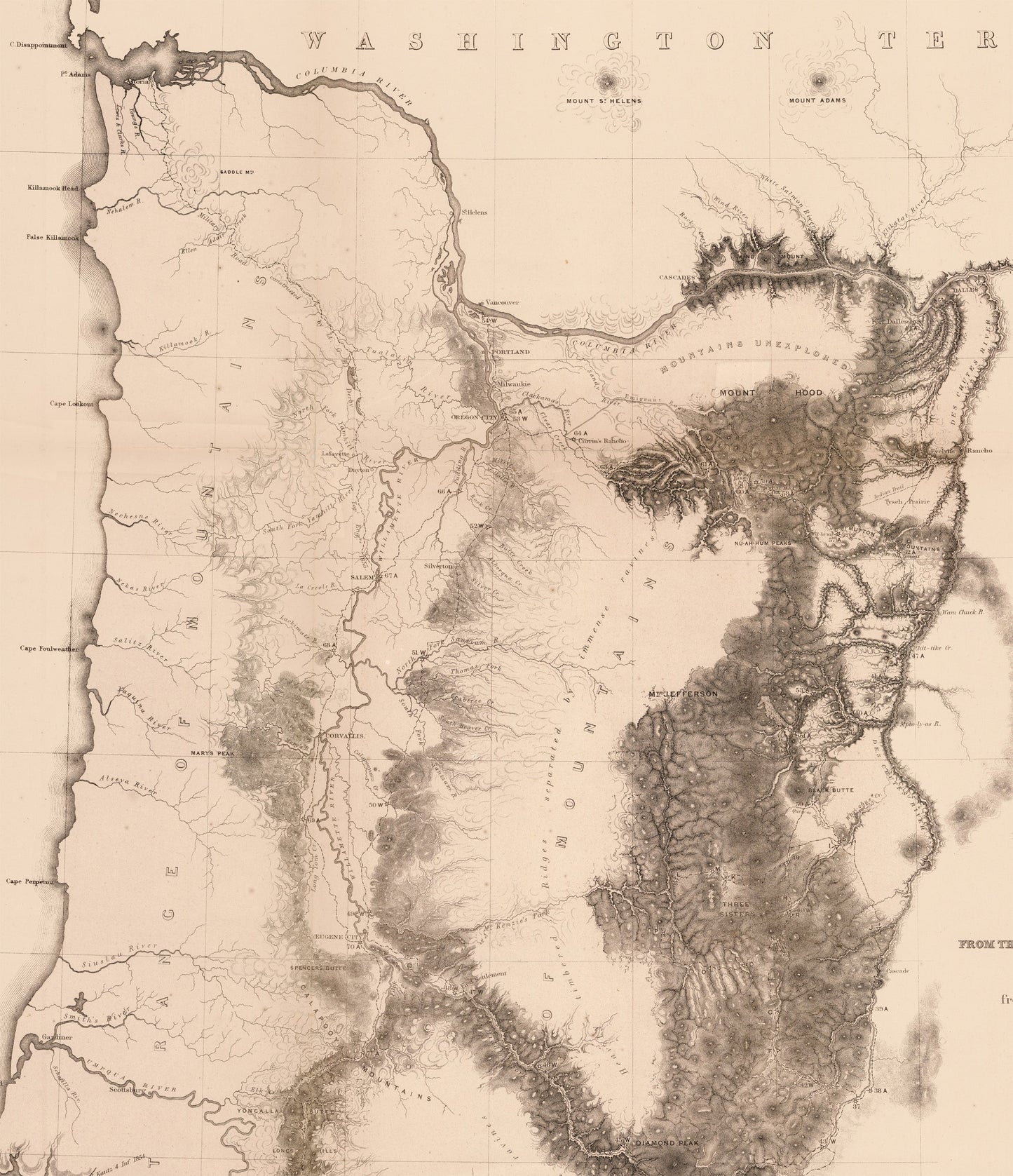 1855 Map No. 2 From the Northern Boundary of California to the Columbia River