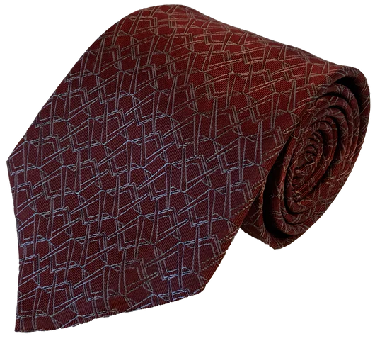 Alternating Square and Compass Necktie