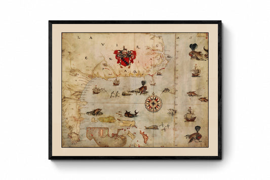 American East Coast Map dated c.1585